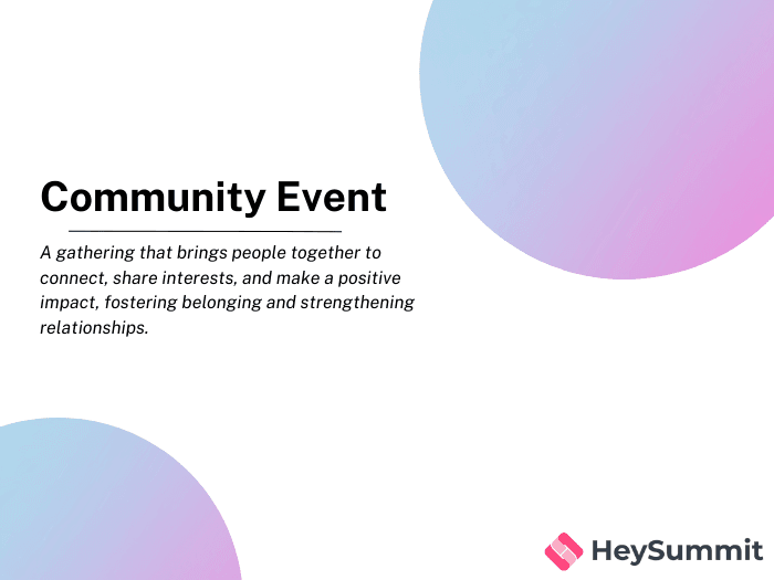 Community event definition