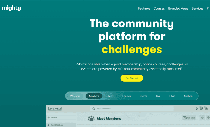 Mighty networks community platform